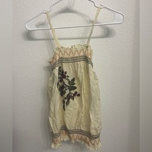 Yellow floral tank top